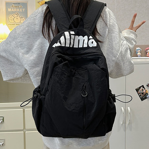 Trendy Letter <b>Backpack</b> 18 In Lightweight Water Resistant Large Capacity For High <b>School</b> Students Unisex Travel Outdoor Use - Product Image 3