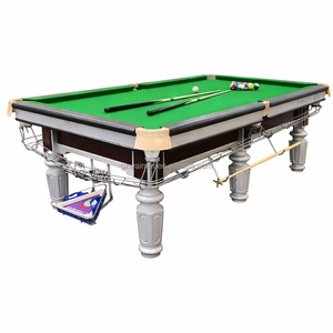 Table de billard en bois massif chinois, style <span class=keywords><strong>8</strong></span> boules noires, 9 pieds, pour usage commercial ou domestique - Product Image 3