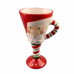 2025 Vintage Winking and Smiling Santa Faces 12 Ounce <span class=keywords><strong>Dolomite</strong></span> Ceramic Christmas Mug Juego de 2 - Product Image 6