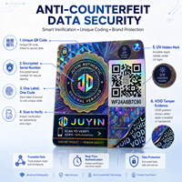 Etiqueta de Seguridad con Código QR Holográfico Personalizado, Adhesivo Anti-Falsificación con Lámina Láser, Tecnología de Autenticación VOID a Prueba de Manipulación