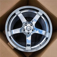 JG 1 pièce, jantes en alliage forgé chromé à 5 branches, 17-22 pouces, PCD 5x114.3 5x120 5x112 pour Tesla BYD Honda Toyota BMW Mercedes Audi
