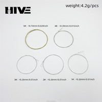 Cordes de banjo en bronze, 5 cordes, avec un son riche et chaud, anti-rouille et durables, cordes de remplacement pour banjo, pour le bluegrass folk