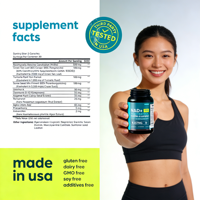 Capsules anti-âge naturelles à base de NAD+, de resvératrol et d'extrait de thé vert - 90 unités, dose de 0,7 g pour femmes - Fabricant OEM/ODM, vente en gros