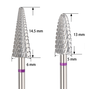 Fraise conique en carbure de tungstène non revêtue pour ponceuse à ongles, pour le retrait du gel, la manucure et le nail art - Product Image 2