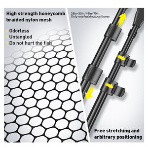 <span class=keywords><strong>Filet</strong></span> <span class=keywords><strong>de</strong></span> pêche pliable avec poignée, dépliable en une seule manœuvre, prêt en quelques secondes pour la pêche en eau douce et en eau salée - Product Image 6