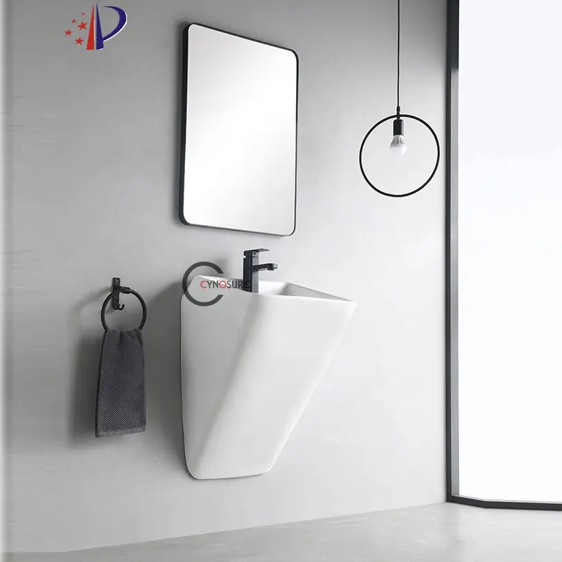 Nuevos productos 2024 encimera de baño rectangular blanca multifuncional lavabo de mesa de cerámica lavabo de baño lavabo de mano