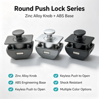 Loquet à poussoir en alliage de zinc et ABS pour armoire de camping-car, caravane, bateau, marine, plus robuste, plus sûr, sans clé, résistant aux chocs