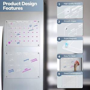ปฏิทินอะคริลิคแบบแม่เหล็กติดตู้เย็น วางแผน<span class=keywords><strong>ราย</strong></span><span class=keywords><strong>สัปดาห์</strong></span>แบบลบได้ <span class=keywords><strong>ส</strong></span>ำหรับตู้เย็น - Product Image 4