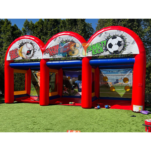 <span class=keywords><strong>Jeux</strong></span> de sport commerciaux Sports de fête 3-en-1 Carnaval Basketball Football <span class=keywords><strong>Jeux</strong></span> de tir <span class=keywords><strong>Jeux</strong></span> de sport gonflables à vendre - Product Image 1