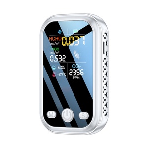 Détecteur portable de CO2 et de formaldéhyde en PU écologique, avec surveillance de la température et de l'humidité intérieures - CL388 - Product Image 1