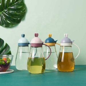 Ensemble de pots à épices en verre mignon pour la cuisine, huile de carotte, fournitures de cuisine à domicile, pot à huile à remplir - Product Image 5