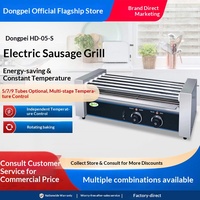 Machine à hot-dogs rotative entièrement automatique à température constante, à économie d'énergie, en acier inoxydable, chauffage électrique commercial