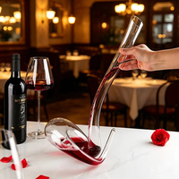 Carafe à vin en cristal de luxe de 1500 ml en forme de serpent cobra, faite à la main, avec logo personnalisé pour restaurants, mariages, fêtes