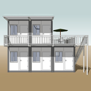 最畅销的豪华20英尺可折叠透气钢制集装箱房现代简约移动式住宅中国产卧室公寓用 - Product Image 6