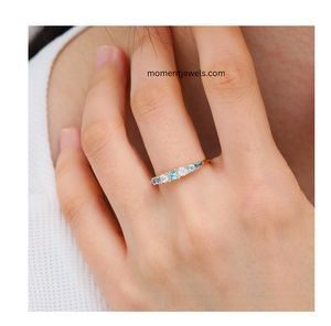 Simple 925 Sterling <b>Silver</b> Geometric <b>Ring</b> Minimalist Dainty Band Stackable Elegant Jewelry for Women - Product Image 1