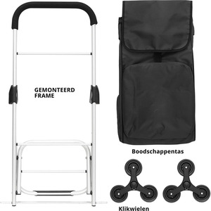 Xe Đẩy Hàng Tạp Hóa Có Thể Gập Lại Gấp Gọn Có Thể Thu Gọn Có Thể Tháo Rời Thị Trường Thiết Kế Mới Túi Xe Đẩy Mua Sắm Có Bánh Xe - Product Image 6