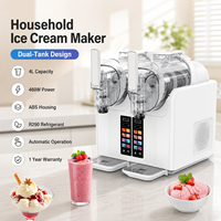 Machine à glaces puissante 460W avec boîtier ABS et double cylindre pour la création de desserts maison lors de vos week-ends en famille