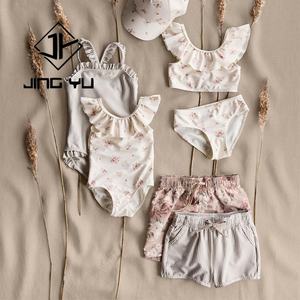 Traje de Baño de una Pieza con Volantes de Alta Calidad para Niñas, Bikini de Nailon con Estampado Personalizado para Niñas Pequeñas, Fabricante de Hawái - Product Image 4