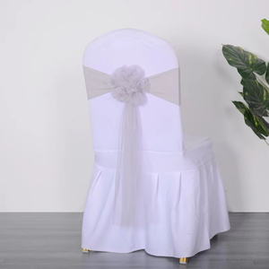 Spandex Chair Sashes <strong>Elastic</strong> Chair Back Flower <strong>Bow</strong> Tie <strong>Wedding</strong> Chair Knot for <strong>Wedding</strong> Party Decoration Hotel Supplies - Product Image 3