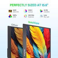 Monitor Portátil de 15.6 Pulgadas 2K, 100% SRGB, Amplia Gama de Colores, Reproducción de Colores Vívidos para Trabajos de Diseño Profesional