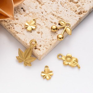 Garrywell Vintage baja tahan karat 18K emas PVD salib kerang bintang laut liontin jimat kalung untuk perhiasan DIY membuat jumlah besar - Product Image 4