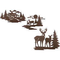 Travail en métal personnalisé cerf Art mural métal cerf colline décor forêt chasse décor extérieur clôture Art