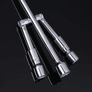 Clé à molette pliable à quatre voies, clé à douille croisée pour jantes, métrique, en acier au carbone, OEM, 14 pouces, pour réparation automobile - Product Image 4