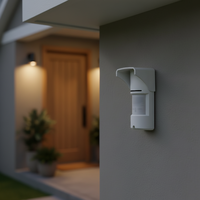 Détecteur de mouvement infrarouge PIR et micro-ondes pour animaux de compagnie en extérieur, 12V, matériau ABS, résistant à l'eau, détection de 15m pour utilisation en extérieur