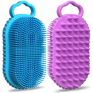 Hot Selling Food Grade Soft Silicone Body Scrubber Shower and Shampoo <b>Scalp</b> Body <b>Brush</b> - Product Image 1