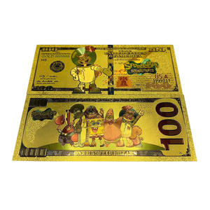 Billet de banque en plastique plaqué or 24 carats personnalisé, dessin animé, anime, Bob l'éponge, 100 dollars américains - Product Image 6