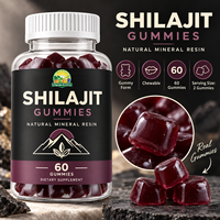 Gummies de Shilajit OEM, 60 unités, résine de Shilajit pure de l'Himalaya, saveur végétalienne délicieuse, Shilajit Puro Original pour hommes et femmes