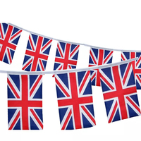 Drapeau de voiture d'Angleterre en gros, 100% polyester, résistant, double face, drapeaux de football d'Angleterre, drapeau d'Angleterre 3x5 pieds
