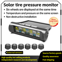 Ensemble de 6 capteurs Tpms pour camion remorque Rv à énergie solaire universelle Système de surveillance de pression des pneus Capteur Tps Vente en gros