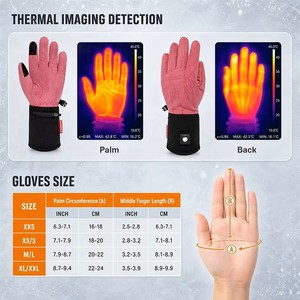 Gants chauffants ultra-fins pour femmes, pour le bureau, le travail sur ordinateur, l'arthrite de <span class=keywords><strong>Raynaud</strong></span>, chauffe-mains électriques, gants chauffants thermiques pour la frappe - Product Image 4