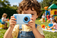 Caméra intelligente pour enfants AI avec reconnaissance photo WiFi, dialogue vocal, écran tactile 4 pouces, capteur CCD, double objectif, jouet éducatif portable pour les enfants de 3 à 15 ans