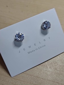 Piercing Magnético para Oreja, Unisex, de Acero Inoxidable, con Zirconia, Plateado, Geométrico, Bonito Clip para Hueso de la Oreja, para Fiestas - Product Image 6