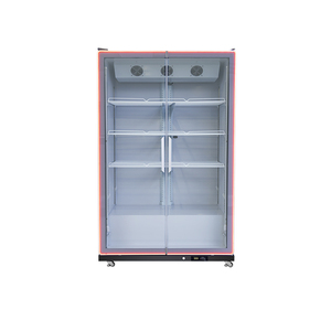 Réfrigérateur commercial vertical pour supermarché, porte éclairée, grande capacité, refroidisseur de boissons, dégivrage manuel - Product Image 1