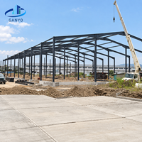 Bâtiment en acier à travée libre, structure préfabriquée à grande travée pour projets industriels et polyvalents