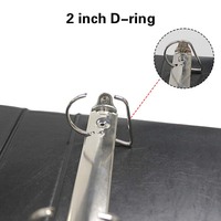 Reliure à trois anneaux en PVC de 2 pouces avec logo personnalisé, économique, professionnelle, de luxe, avec étui de protection