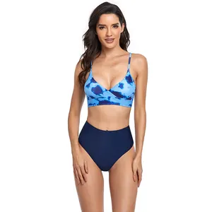 Mills Sisters 2022 femmes modeste maillot de bain taille haute soyeux maillot de bain pour femmes cravate teinture vêtements de plage personnalisé Bikini ensemble