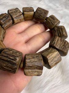 Bracelet en perles de bois naturel, élastique, fait main, bijoux en bois pour la méditation, la prière et les cadeaux - Product Image 4