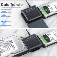 Convertidor USB 3,0 a IDE SATA, adaptador de disco duro externo, Kit de Cable de transferencia de datos para disco duro Universal 2,5/3,5 HDD/SSD