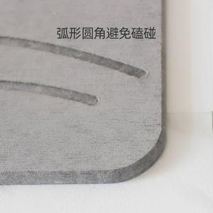 แผ่นรองอาบน้ำไดอะตอมไมต์ลายคลื่นสไตล์จีนแบบใหม่ รูปทรงสี่เหลี่ยมผืนผ้า ซึมซับน้ำได้ดี แห้งเร็ว กันลื่น สำหรับห้องอาบน้ำและห้องน้ำ - Product Image 3