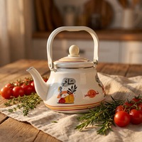 Bouilloire à thé émaillée de style arabe, pot émaillé en forme de poire anti-fuite, bouilloire à thé
