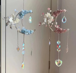 Commercio all'ingrosso personalizzabile Moonflower Sun Catcher in cristallo argento Suncatcher per la guarigione fatti a mano artigianato di cristallo - Product Image 1