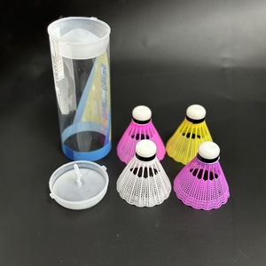 Nylon Shuttlecocks Yellow White Purple Durable Training For Children Lightweight Plastic Feathers - Product Image 1