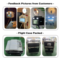 Cabina de Fotos Moderna con Monitor Táctil de 21.5 Pulgadas, Cámara e Impresora Integradas, Trípode de Aluminio y Caja Metálica