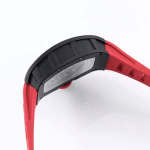 Montre mécanique haut de gamme en céramique avec bracelet couleur vin rouge pour homme et femme, style habillé, tendance hip-hop, montre de sport - Product Image 4