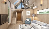 Conteneur de vacances de luxe standard européen Hôtels de plage Cabine Maison modulaire de villégiature personnalisée préfabriquée et étanche Maison