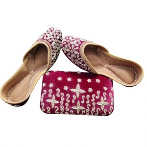 BS International Genuine Leather All Seasons Rajasthani Shoes Ladies Girls Traditional Embroidery Waterproof Model BI-01 - Product Image 2